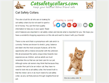 Tablet Screenshot of catsafetycollars.com